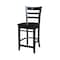 International Concepts 30 in. Round Pedestal Gathering Height Table with 2 Emily Counter Height Stools - 3 Piece Set K46-30RT-27B-S6172-2 - alternate 4